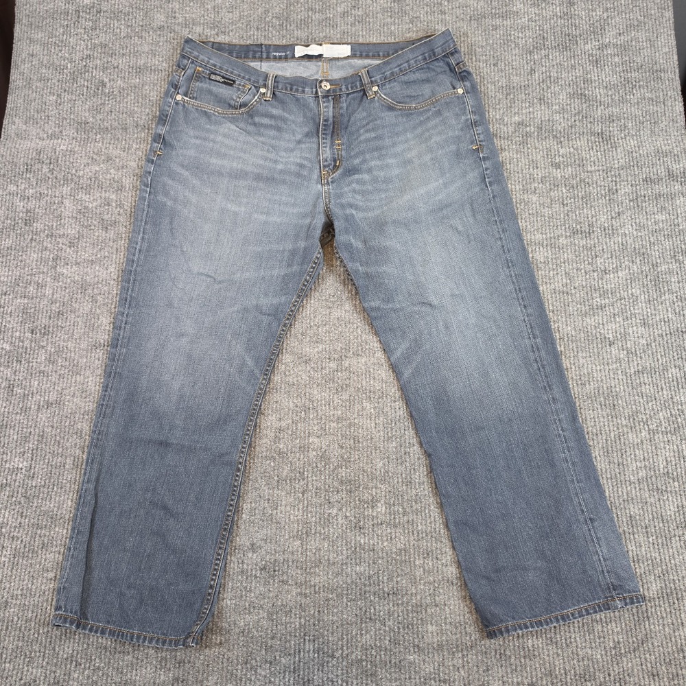 Rocawear Denim Company Men's Blue Jeans Regular Fit Straight Leg Size W40 L30